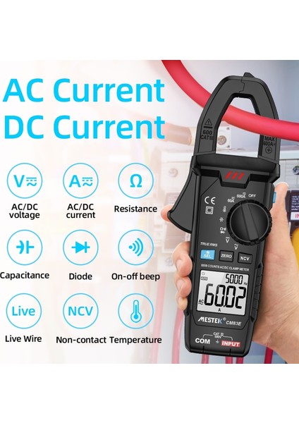 CM83B Mestek Dijital Pens Metre Dc Ac 600A Akım Kelepçesi Gerilim 6000 Sayım Pinza Amperimetrica Ncv Otomatik Aralığı Rms Pense Ampermetre (Yurt Dışından) fiyatları