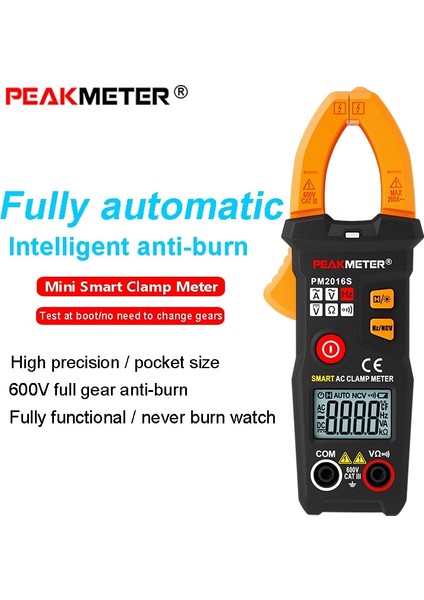 PM2016S Dijital Pens Metre Ac Akım Pensesi Ampermetre Direnç Frekans Test Cihazı Veri Tutma ile Amperimetrik Akıllı Multimetre Peakmeter (Yurt Dışından) fırsatları