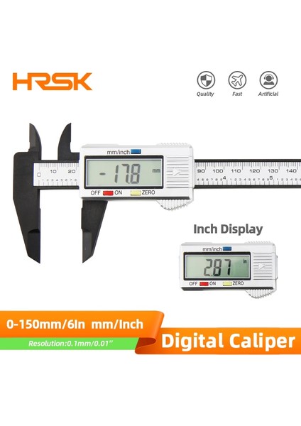 Kumpas Gümüş 150 Dijital Kumpas Elektronik Sürmeli Kumpas 100MM Kumpas Mikrometre Ölçme Aleti Dijital Cetvel Taşınabilir Plastik Cetvel 150MM (Yurt Dışından)