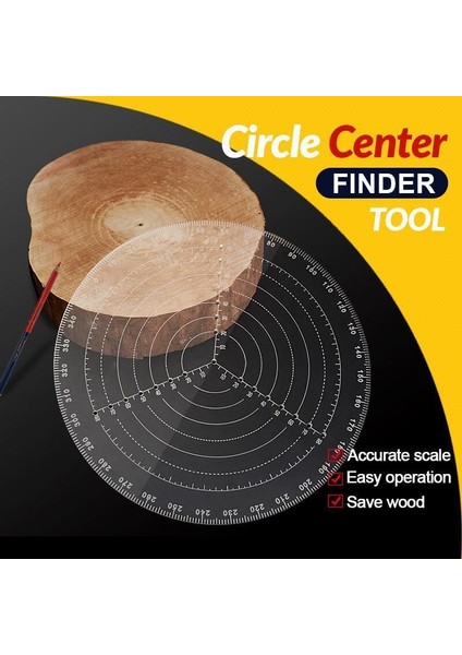 Merkezleme Pimi Daire Merkezi Bulucu Aracı Yuvarlak Merkez Şeffaf Akrilik Bulucu Yaratıcı Torna Çalışma Pusula Daire Ölçer Işleme Araçları (Yurt Dışından)