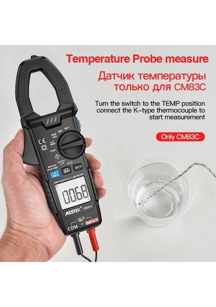 CM83B Mestek Dijital Pens Metre 600A Dc Akım Ac/dc Gerilim Ohm True Rms Otomatik Aralığı Vfd Kapasite Ncv Test Cihazı Ampermetre Multimetre (Yurt Dışından) fırsatları