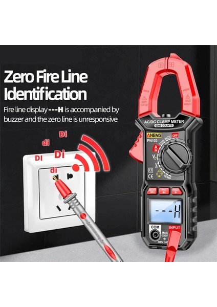 PN103 Aneng PN103/4 Dijital Pens Metre Ac/dc Akım Profesyonel Multimetre 6000 Sayım True Rms Test Cihazı Metreler Voltmetre Otomatik Aralığı (Yurt Dışından)