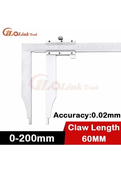 200MM 0-200MM x 60MM Uzun Çene Ağır Hizmet Sürmeli Kumpas, Uç Çeneli Yüksek Kaliteli Ölçüm Aletleri (Yurt Dışından) fiyatları