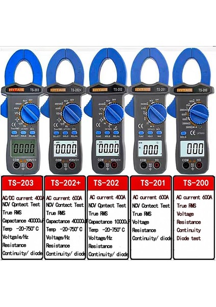 Hytaıs TS202+ Dijital Pens Metre Ac/dc Ekran Ncv Trms 40000UF Çok Fonksiyonlu Akıllı Taşınabilir Elektrikçi Multimetre (Yurt Dışından) fiyatları