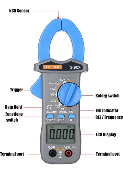 Hytaıs TS202+ Dijital Pens Metre Ac/dc Ekran Ncv Trms 40000UF Çok Fonksiyonlu Akıllı Taşınabilir Elektrikçi Multimetre (Yurt Dışından) modelleri
