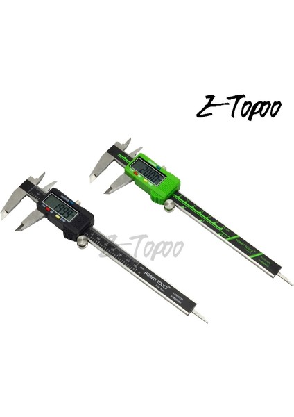Karbon Fiber Yeni Yeşil Renkli Dijital Kumpas 0-150MM 6 Inç Elektronik Sürmeli Kumpas Paslanmaz Çelik Dijital Schieber Kumpas Ölçer (Yurt Dışından)