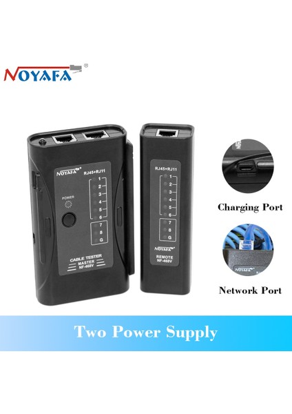 NF-468V Noyafa NF-468V/468 Ağ Kablosu Test Cihazı Süreklilik Testi RJ11+RJ45 Kablosunu Kontrol Edin Çok Fonksiyonlu Otomatik Testleri Hızla Algılayın (Yurt Dışından)