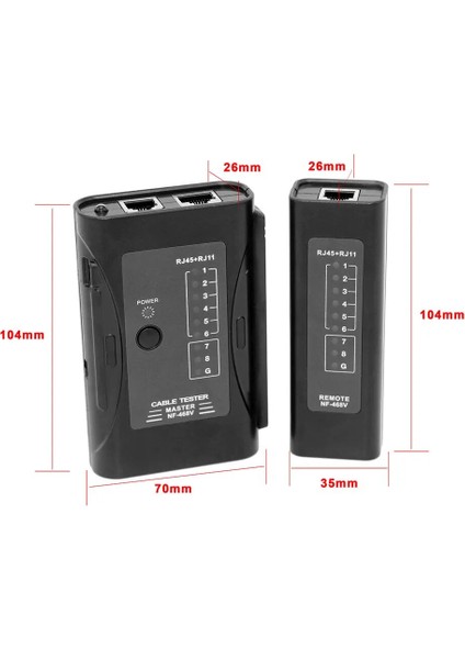 NF-468V Noyafa NF-468V/468 Ağ Kablosu Test Cihazı Süreklilik Testi RJ11+RJ45 Kablosunu Kontrol Edin Çok Fonksiyonlu Otomatik Testleri Hızla Algılayın (Yurt Dışından)