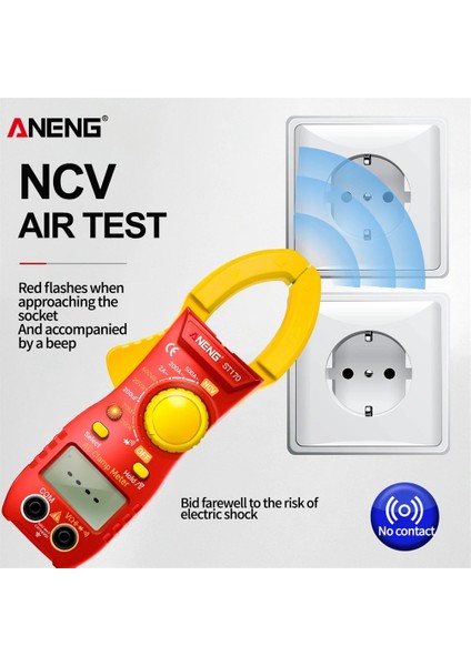 Siyah Aneng ST170 Akıllı Pens Metre 1999 Sayımlar Otomatik Değişen Dijital Multimetre LCD Ekran Ac Dc Gerilim Ac Akım Test Cihazı (Yurt Dışından)