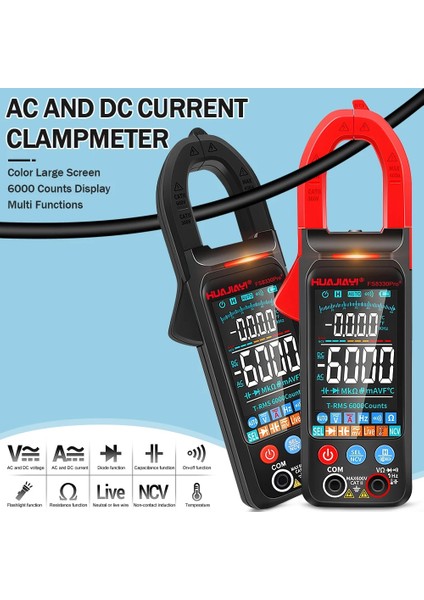 Temel Küçük Ekran Qhıtec Dijital Pens Ampermetreler Ac Dc Akım Pens Metre Dijital 400A Multimetro 6000 Sayım Ncv Otomatik Alicate Amperimetro (Yurt Dışından) fiyatları