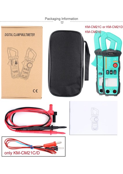 KM-CM21C KM-CM21CDE Dijital Ac Dc Akım Pens Metre Gerilim Voltmetre Dijital Multimetre 100A Ampermetre Elektrik Frekans Test Cihazı (Yurt Dışından) indirimleri