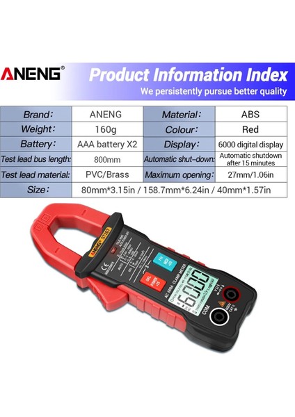 ST207 Kağıt Kutulu Dijital Bluetooth Akıllı Multimetre ST207 Pens Metre 6000 Sayım True Rms Dc/ac Gerilim Test Cihazı Ac Akım Hz Kapasite Ohm Testı (Yurt Dışından) fırsatları