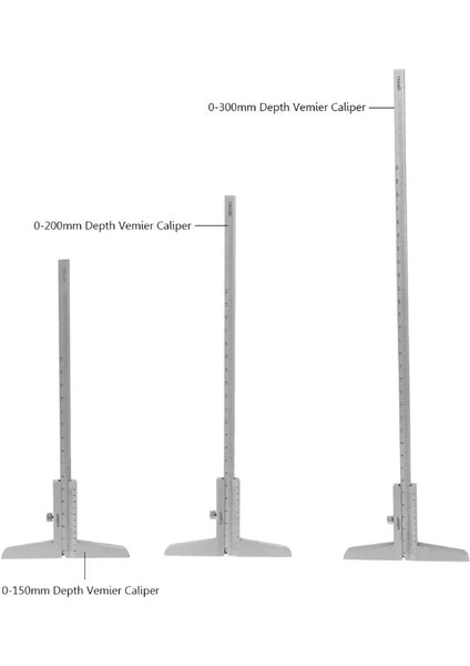 150MM Yüksek QUALITY150MM 200MM 300MM Derinlik Sürmeli Kumpas 0.02MM Çelik Metrik Ölçer Mikrometre 6/8/12 Inç Derinlik Ölçme Araçları (Yurt Dışından) fırsatları