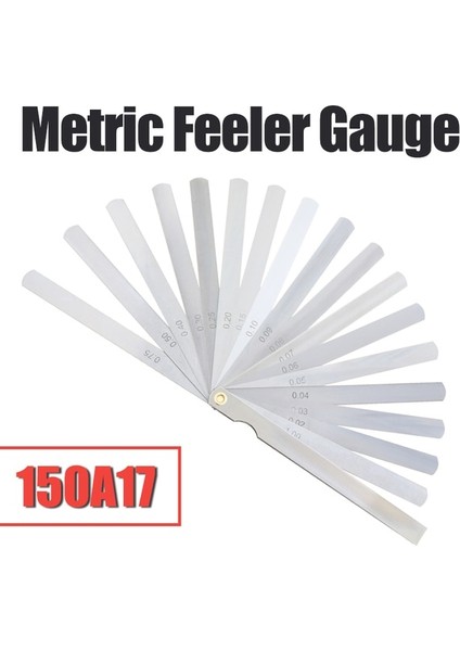 150A17 150A17 Feeler Ölçer Metrik Problar Boşluk Sayfası Ölçer Bıçakları Ölçüm Araçları Buji Ölçer Seti Yaprak Dolgu Kalınlık Ölçer (Yurt Dışından)