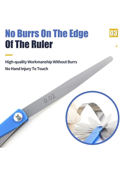 150A17 150A17 Feeler Ölçer Metrik Problar Boşluk Sayfası Ölçer Bıçakları Ölçüm Araçları Buji Ölçer Seti Yaprak Dolgu Kalınlık Ölçer (Yurt Dışından)