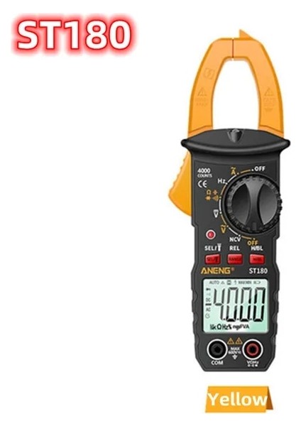 ST180-SARI St Dijital Pens Metre Dc/ac Akım 4000/6000 Sayım Multimetre Ampermetre Gerilim Test Cihazı Araba Amp Hz Kapasite Ncv Ohm Testi (Yurt Dışından)