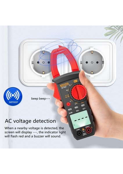 ST180-SARI St Dijital Pens Metre Dc/ac Akım 4000/6000 Sayım Multimetre Ampermetre Gerilim Test Cihazı Araba Amp Hz Kapasite Ncv Ohm Testi (Yurt Dışından) modelleri