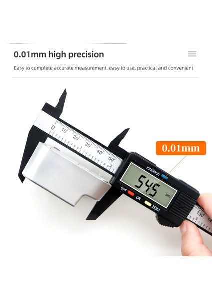 Beyaz Kutu ile Elektronik Sürmeli Kumpas 6 Inç Dijital Kumpas Ölçer Mikrometre Ölçme Aracı Dijital Cetvel Ölçer Enstrüman 150MM 0.1mm (Yurt Dışından)