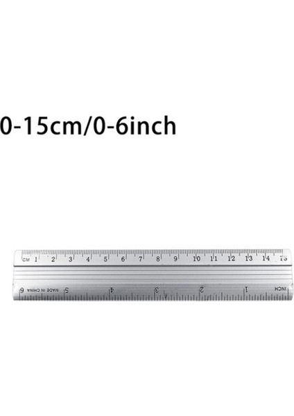 15 cm 1 Adet 15/20/30 cm Cetvel Alüminyum Alaşımlı Düz Cetveller Koruyucu Ölçekli Tedbir Çizim Aracı Okul Ofis Için (Yurt Dışından)