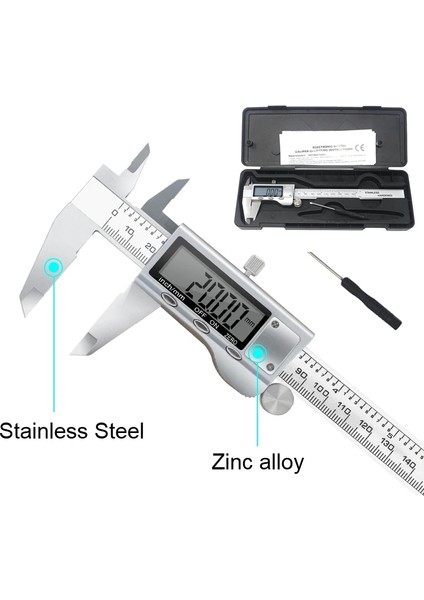 Çelik Kutu Yok Dijital Sürmeli Kumpas 150MM 6 Inç LCD Ekran Paslanmaz Çelik/karbon Fiber Plastik 0.1mm Kumpaslar Micrometro Paquimetro (Yurt Dışından) fiyatları