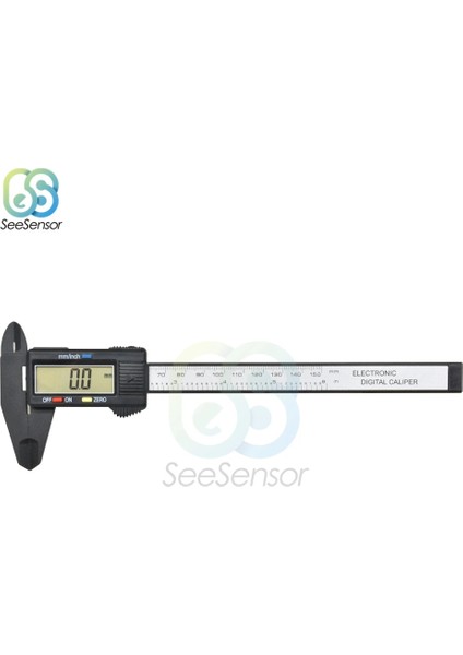150MM Siyah Dijital Sürmeli Kumpaslar Tedbir 100MM 150MM 6 Inç LCD Elektronik Karbon Fiber Ölçer Yükseklik Ölçme Aletleri Mikrometre (Yurt Dışından) fırsatları
