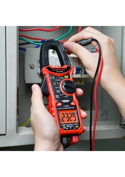 HT206A Ac Metre Profesyonel Kelepçe Multimetre Trms Diyot Lpf Kelepçe Metre Multimetro 600A Pense Ampermetre Pinza Amperimetrica Gerilim Test Cihazı Aracı (Yurt Dışından)