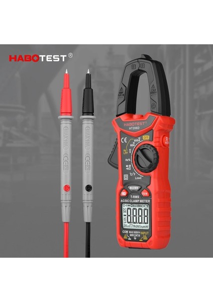 HT206A Ac Metre Profesyonel Kelepçe Multimetre Trms Diyot Lpf Kelepçe Metre Multimetro 600A Pense Ampermetre Pinza Amperimetrica Gerilim Test Cihazı Aracı (Yurt Dışından)