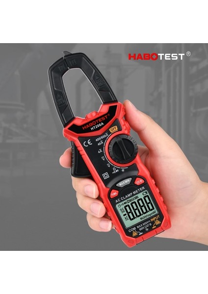 HT206A Ac Metre Profesyonel Kelepçe Multimetre Trms Diyot Lpf Kelepçe Metre Multimetro 600A Pense Ampermetre Pinza Amperimetrica Gerilim Test Cihazı Aracı (Yurt Dışından)