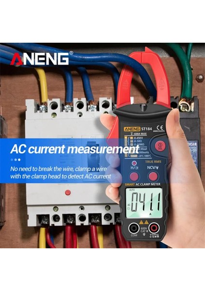 Sarı Aneng ST184 Dijital Kelepçe Multimetre Metre Profesyonel True Rms 6000 Ac/dc Gerilim Akım Test Cihazı Hz Ohm Kapasite Sayımları (Yurt Dışından)