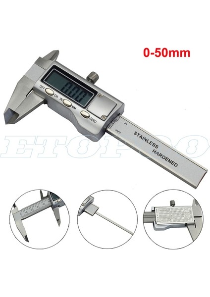 050MM Şerit Endüstriyel Seviye Metal Kasa Paslanmaz Çelik Dijital Kumpas 0-50MM 0-150MM 200MM 300MM Elektronik Slayt Kumpas Mikrometre Ölçer (Yurt Dışından)