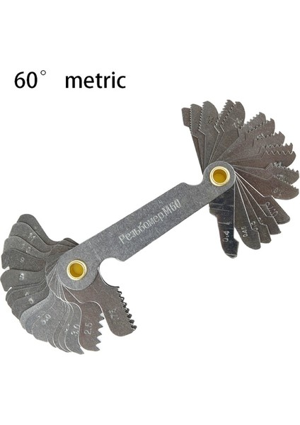 60 Metrik 55/60 Derece Metrik Inç Konu Fiş Ölçer Dişli Diş Vida Pitch Göstergeleri Ölçme Karbon Çelik Merkezi Ölçümü (Yurt Dışından)