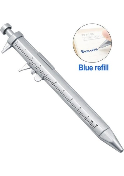 Mavi 0-100 mm Sürmeli Kaliper Işaretleme Kalemi Tükenmez Kalem Gümüş Ölçme Araçları Çok Fonksiyonlu Ölçüm Kalemi Yaratıcı Ölçme El Aracı (Yurt Dışından)