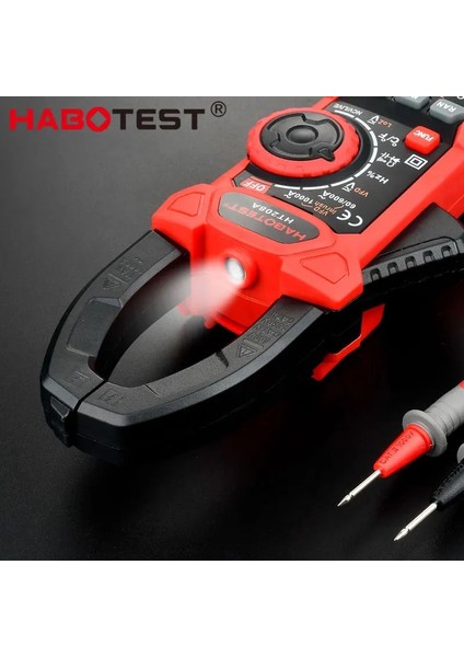 HT206B 600A Otomatik Akım Kelepçesi Multimetre Profesyonel Otomotiv Test Cihazı Dijital True Rms Ohm Hz 600 V Ac Dc Kapasite Pinza Amp Metre Habotest (Yurt Dışından) fırsatları