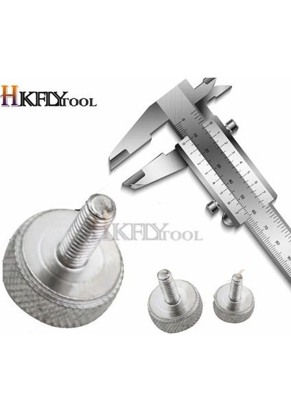 M1.6X6XD8 5 Adet Yuvarlak Kafa Tırtıllı El Vidası Sürmeli Kumpas Sabitleme Vidaları Konumlandırma Kilitleme Göstergesi Aksesuarları Cıvata Alet Parçaları (Yurt Dışından)