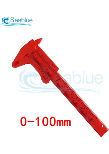 0-100MM Kırmızı Yüksek Kalite 0-80MM 0-100MM 0-150MM Çift Kural Ölçeği Plastik Sürmeli Kumpas Ölçme Öğrenci Mini Aracı Cetvel Çoklu Renk (Yurt Dışından)