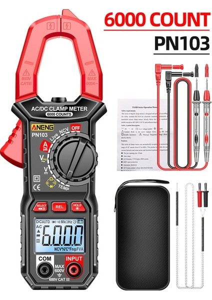 PN103 PN103 PN104 PN105 Dijital Pens Metre Ac/dc Akım Profesyonel Multimetre 6000 Sayım True Rms Test Cihazı Otomatik Aralığı Voltmetre (Yurt Dışından)
