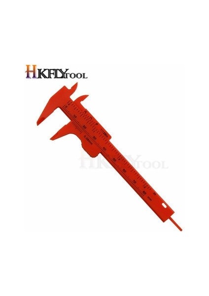 0-80MM Kırmızı Yüksek Kalite 1 Adet 0-80MM Çift Kurallı Ölçek Plastik Sürmeli Kumpas Ölçüm Öğrenci Mini Aracı Cetvel Hediye (Yurt Dışından)