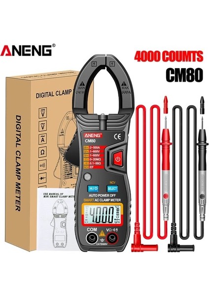 CM80 Siyah Kutu ile Aneng CM80/CM81 Dijital Pens Metre Ac Akım Multimetre Ampermetre Gerilim Test Cihazı Araba Amp Hz Kapasite Ncv Ohm Testi (Yurt Dışından)