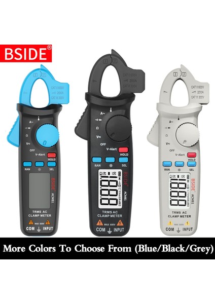 ACM81-BLACK Bsıde ACM81 Dijital Pens Metre Otomatik Rang Trms 1ma Doğruluk 200A Akım Dc Ac Multimetre Vol Ohm Diyot Sıcaklığı Ncv Test Cihazı (Yurt Dışından) modelleri