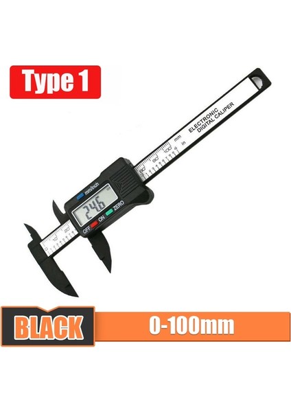 Tip 1 100MM Siyah Dijital Kumpas 6 Inç LCD Elektronik Sürmeli Kumpas 0-150MM Ölçer Pakometre Dijital Mikrometre Enstrüman Ölçme Aletleri (Yurt Dışından)