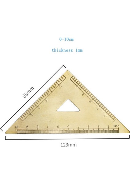 Stil 1 Mini Pirinç Ölçeği 10CM 15CM 18CM 120MM Sürgülü Ölçer Sürmeli Kaliper Cetvel Retro Yarım Daire Iletki Cep Ölçme Aracı (Yurt Dışından)