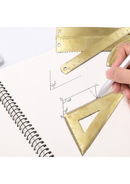 Stil 1 Mini Pirinç Ölçeği 10CM 15CM 18CM 120MM Sürgülü Ölçer Sürmeli Kaliper Cetvel Retro Yarım Daire Iletki Cep Ölçme Aracı (Yurt Dışından) modelleri