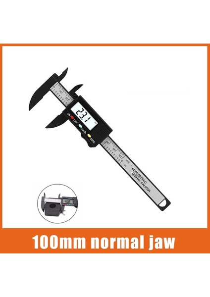 100MM Normal 300MM 200 Elektronik Dijital Kumpas LCD Plastik Sürmeli Kumpas Uzun Çene Mikrometre Iç Dış Çap Ölçer Ölçme Aletleri (Yurt Dışından)