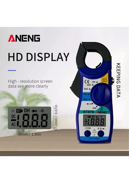 Kırmızı Aneng KT87N Mini Dijital Pens Metre Ac/dc Gerilim Ac Akım 600 V True Rms Multimetre Kapasite Elektrik Megger Test Cihazı (Yurt Dışından) fırsatları