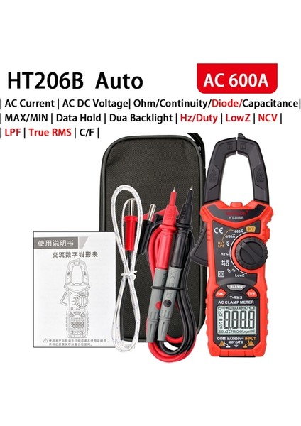 HT206B Mayılon Dijital Pens Metre HT206A HT206B HT206D Yüksek Hassasiyetli Multimetre Voltmetre Ac/dc Gerilim Ac Akım Direnç Diyot (Yurt Dışından)