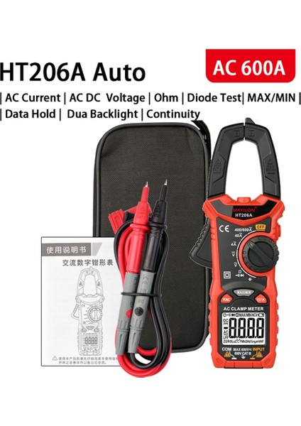 HT206B Mayılon Dijital Pens Metre HT206A HT206B HT206D Yüksek Hassasiyetli Multimetre Voltmetre Ac/dc Gerilim Ac Akım Direnç Diyot (Yurt Dışından)