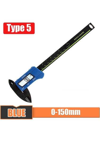 Tip 5 150MM Mavi Dijital Kumpas 6 Inç LCD Elektronik Sürmeli Kumpas 0-150MM Ölçer Pakometre Dijital Mikrometre Enstrüman Ölçme Aletleri (Yurt Dışından)