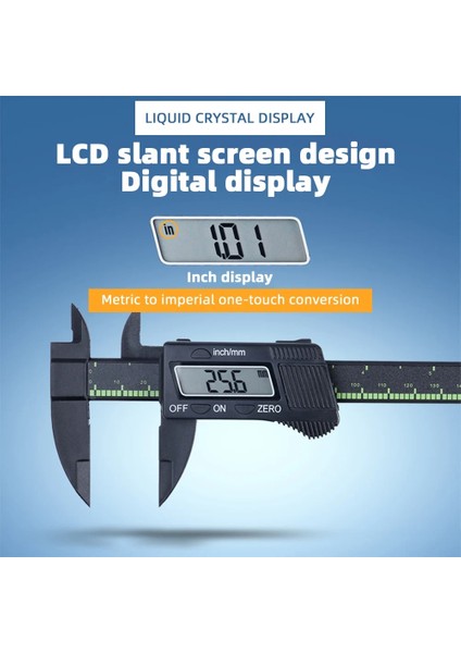 Tip 5 150MM Mavi Dijital Kumpas 6 Inç LCD Elektronik Sürmeli Kumpas 0-150MM Ölçer Pakometre Dijital Mikrometre Enstrüman Ölçme Aletleri (Yurt Dışından)