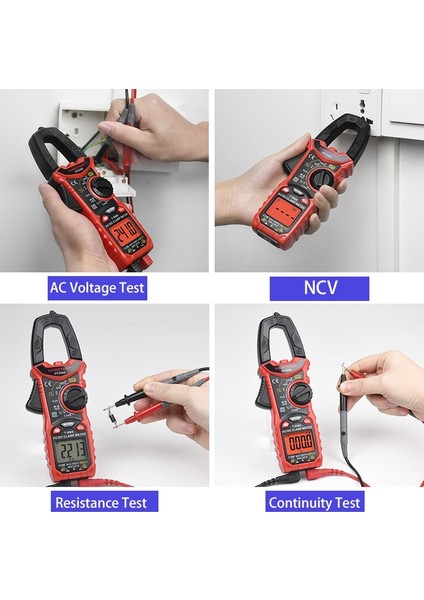 HT206A Dijital Pens Metre 600A Ac Dc Akım Profesyonel Elektrik Test Cihazı Iki Colorbacklight Ncv Voltmetre Ampermetre Deri Kılıf (Yurt Dışından) fiyatları