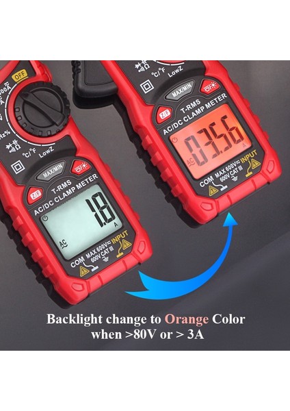HT206A Dijital Pens Metre 600A Ac Dc Akım Profesyonel Elektrik Test Cihazı Iki Colorbacklight Ncv Voltmetre Ampermetre Deri Kılıf (Yurt Dışından) modelleri